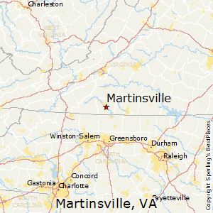 Martinsville,Virginia Map