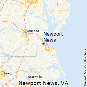 Newport_News,Virginia Map