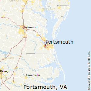 Portsmouth,Virginia Map