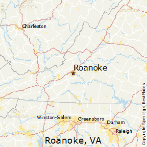 Roanoke,Virginia Map