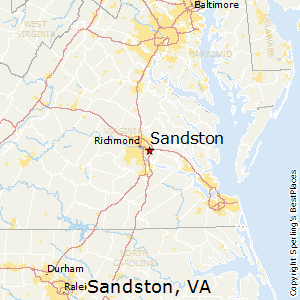Sandston,Virginia Map