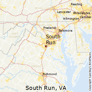 South_Run,Virginia Map