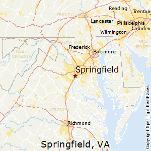 Springfield,Virginia Map