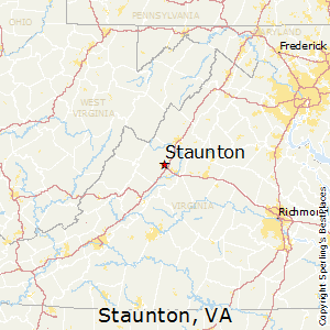 Staunton,Virginia Map