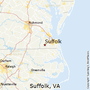 Suffolk,Virginia Map