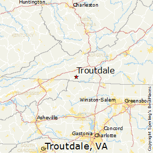 Troutdale,Virginia Map
