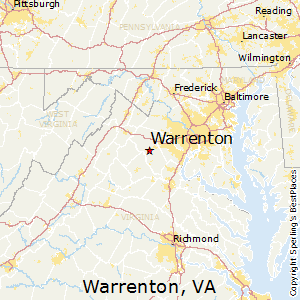 Warrenton,Virginia Map
