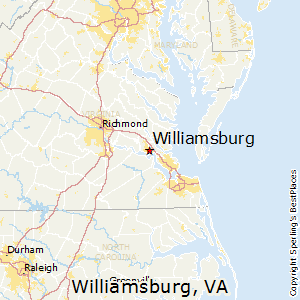 Williamsburg,Virginia Map