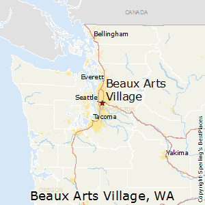 Beaux_Arts_Village,Washington Map