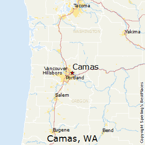 Camas,Washington Map