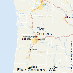 Five_Corners,Washington Map
