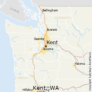 Kent,Washington Map