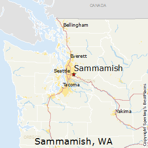Sammamish,Washington Map