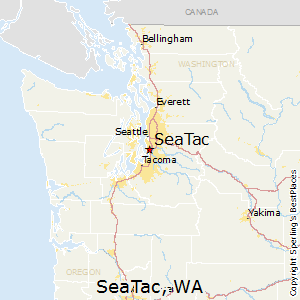 SeaTac,Washington Map