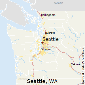 Seattle,Washington Map