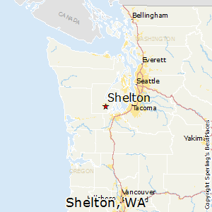 Shelton,Washington Map