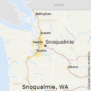 Snoqualmie,Washington Map
