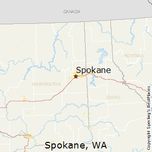 Spokane,Washington Map