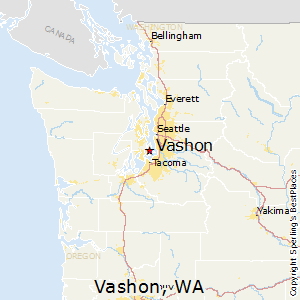 Vashon,Washington Map