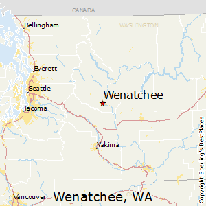 Wenatchee,Washington Map