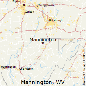 Mannington,West Virginia Map