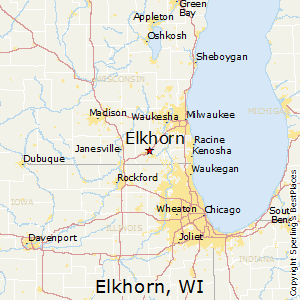 Elkhorn,Wisconsin Map