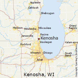 Kenosha,Wisconsin Map