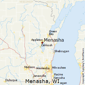Menasha,Wisconsin Map
