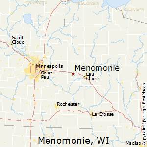Menomonie,Wisconsin Map