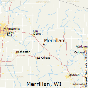 Merrillan,Wisconsin Map