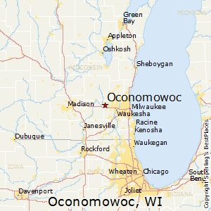 Oconomowoc,Wisconsin Map