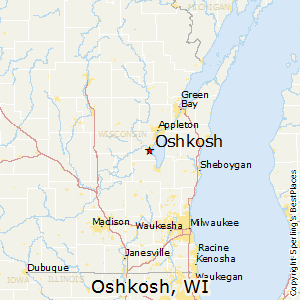Oshkosh,Wisconsin Map