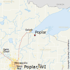 Poplar,Wisconsin Map