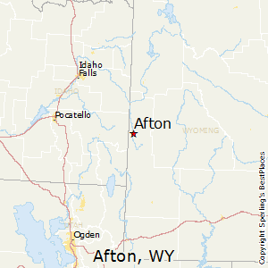 Afton,Wyoming Map