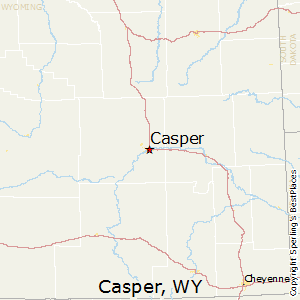Casper,Wyoming Map