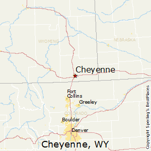 Cheyenne,Wyoming Map