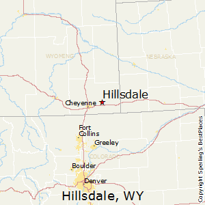 Hillsdale,Wyoming Map