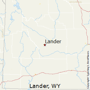 Lander,Wyoming Map