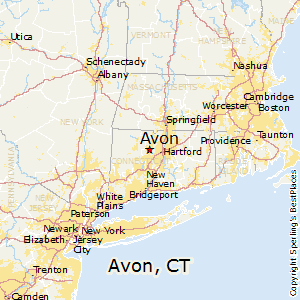 Avon,Connecticut Map