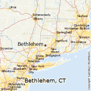Bethlehem,Connecticut Map