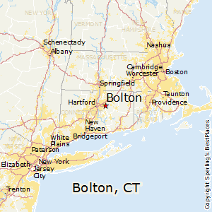 Bolton,Connecticut Map
