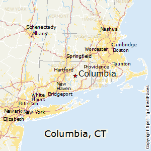 Columbia,Connecticut Map
