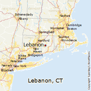 Lebanon,Connecticut Map