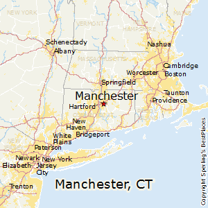 Manchester,Connecticut Map