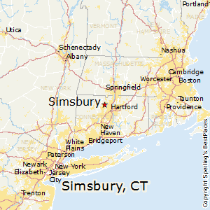 Simsbury,Connecticut Map