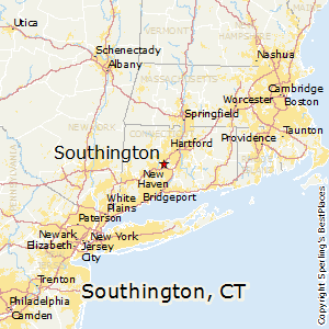 Southington,Connecticut Map