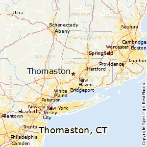 Thomaston,Connecticut Map
