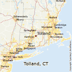Tolland,Connecticut Map