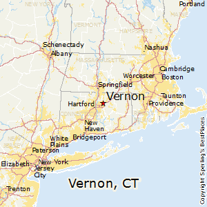 Vernon,Connecticut Map