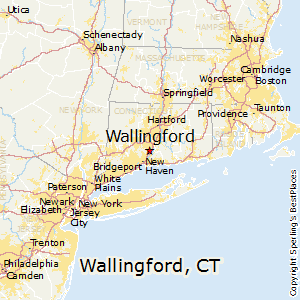 Wallingford,Connecticut Map